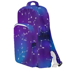 Realistic Night Sky With Constellations Double Compartment Backpack by Cowasu