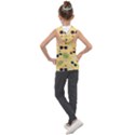 Seamless Pattern Of Sunglasses Tropical Leaves And Flower Kids  Sleeveless Hoodie View2