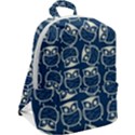 Cute Seamless Owl Background Pattern Zip Up Backpack View2