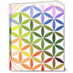 Mandala Rainbow Colorful 8  X 10  Hardcover Notebook by Bedest