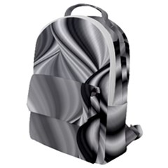 Waves-black-and-white-modern Flap Pocket Backpack (small) by Bedest