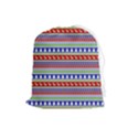 Christmas-color-stripes Pattern Drawstring Pouch (Large) View1