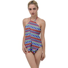 Christmas-color-stripes Pattern Go With The Flow One Piece Swimsuit by Bedest