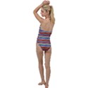 Christmas-color-stripes Pattern Go with the Flow One Piece Swimsuit View2