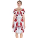 Christmas-background-tile-gifts Short Sleeve Bardot Dress View1