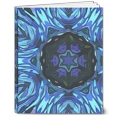 Background-blue-flower 8  X 10  Hardcover Notebook by Bedest