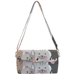 Cute Cats Seamless Pattern Removable Strap Clutch Bag by pakminggu