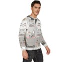 Cute Cats Seamless Pattern Men s Fleece Sweatshirt View3