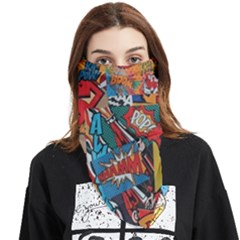 Comic Cartoon Pattern Face Covering Bandana (triangle) by pakminggu