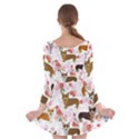 Corgis Corgi Pattern Long Sleeve Skater Dress View2