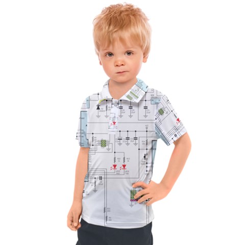 Circuits-electronics-atmel Kids  Polo T-shirt by Cowasu