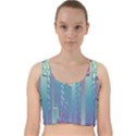 Non-seamless-pattern-background Velvet Racer Back Crop Top View1