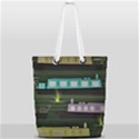Narrow-boats-scene-pattern Full Print Rope Handle Tote (Small) View1
