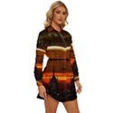 Science-fiction-digital-illustration Womens Long Sleeve Shirt Dress View3
