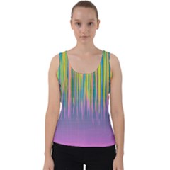 Background-colorful-texture-bright Velvet Tank Top by Cowasu