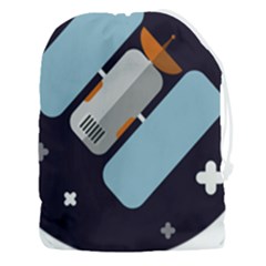 Satellite-machine-space-dark Drawstring Pouch (3xl) by Cowasu