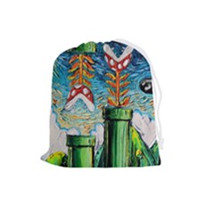 Game Starry Night Doctor Who Van Gogh Parody Drawstring Pouch (large) by Sarkoni