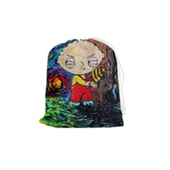 Cartoon Starry Night Vincent Van Gogh Drawstring Pouch (medium) by Sarkoni