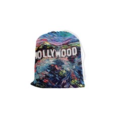 Hollywood Art Starry Night Van Gogh Drawstring Pouch (small) by Sarkoni