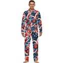 America pattern Men s Long Sleeve Velvet Pocket Pajamas Set View1