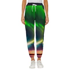 Lake Storm Neon Nature Women s Cropped Drawstring Pants by Bangk1t