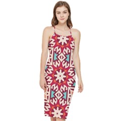 Geometric Pattern Seamless Abstract Bodycon Cross Back Summer Dress by Ravend