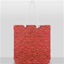 Geometry Background Red Rectangle Pattern Full Print Rope Handle Tote (Large) View2