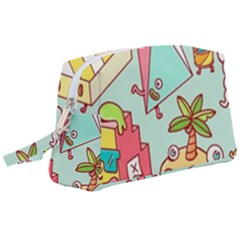 Summer Up Cute Doodle Wristlet Pouch Bag (large) by Bedest