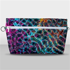 Fractal Abstract Waves Background Wallpaper Handbag Organizer by Ravend