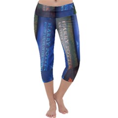 Vintage Collection Book Capri Yoga Leggings by Ravend