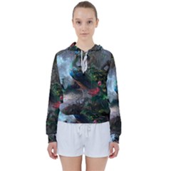 Peacock Art Painting Women s Tie Up Sweat by Ndabl3x