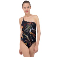 Shoal Of Koi Fish Water Underwater Classic One Shoulder Swimsuit by Ndabl3x