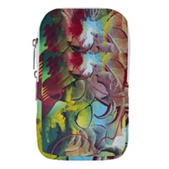 Detail Of A Bright Abstract Painted Art Background Texture Colors Waist Pouch (small) by Ndabl3x