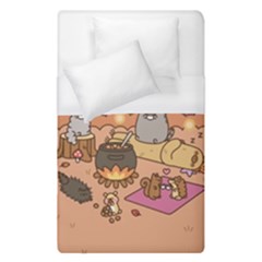 Pusheen Cute Fall The Cat Duvet Cover (single Size) by Ndabl3x
