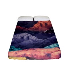 Adventure Psychedelic Mountain Fitted Sheet (full/ Double Size) by Ndabl3x