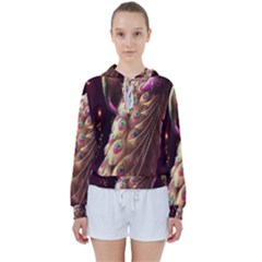 Peacock Dream, Fantasy, Flower, Girly, Peacocks, Pretty Women s Tie Up Sweat by nateshop