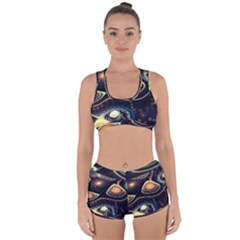 Psychedelic Trippy Abstract 3d Digital Art Racerback Boyleg Bikini Set by Bedest