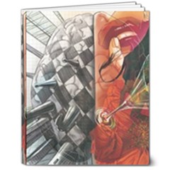 Left And Right Brain Illustration Splitting Abstract Anatomy 8  X 10  Hardcover Notebook by Bedest