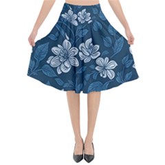 Pattern Flower Nature Flared Midi Skirt by Bedest
