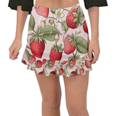 Strawberry Fruit Fishtail Mini Chiffon Skirt by Bedest
