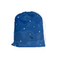 Sky Night Moon Clouds Crescent Drawstring Pouch (Large) View1