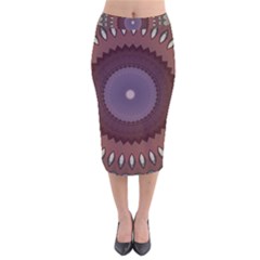 Art Pattern Design Velvet Midi Pencil Skirt by Proyonanggan