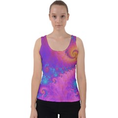 Fractal Art Artwork Magical Purple Velvet Tank Top by Proyonanggan