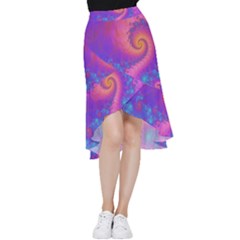 Fractal Art Artwork Magical Purple Frill Hi Low Chiffon Skirt by Proyonanggan