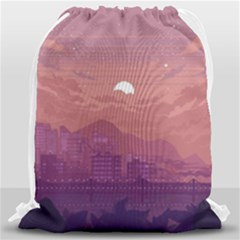 Aesthetic Pixel Art Landscape Drawstring Bag (large) by Sarkoni