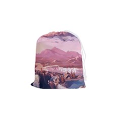 Aesthetic Landscape Vintage Cartoon Drawstring Pouch (small) by Sarkoni