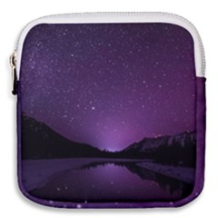 Dark Purple Aesthetic Landscape Mini Square Pouch by Sarkoni