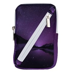 Dark Purple Aesthetic Landscape Belt Pouch Bag (large) by Sarkoni
