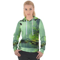 Trees Forest Artwork Nature Beautiful Landscape Women s Overhead Hoodie by Sarkoni