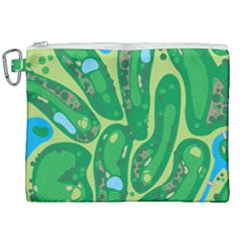 Golf Course Par Golf Course Green Canvas Cosmetic Bag (xxl) by Sarkoni